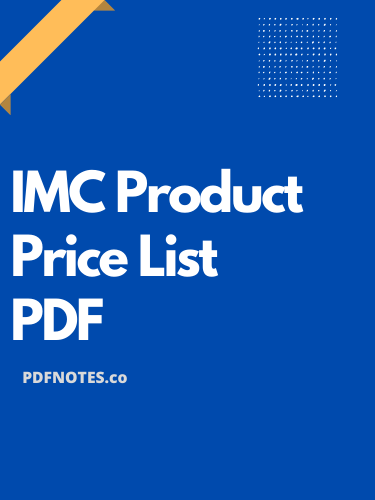 IMC Product Price List
