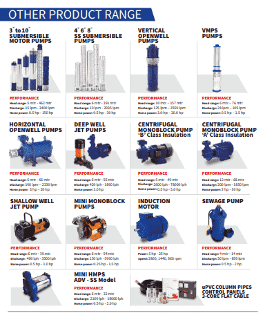 Varuna Pumps Price List PDF