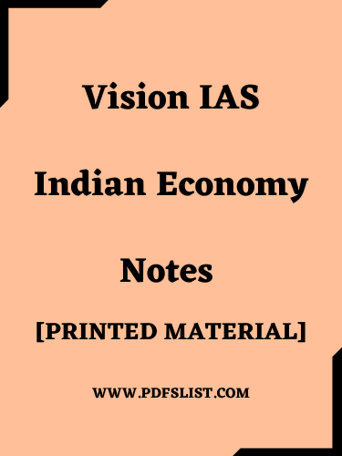 Vision IAS Economy Notes PDF For UPSC 2022