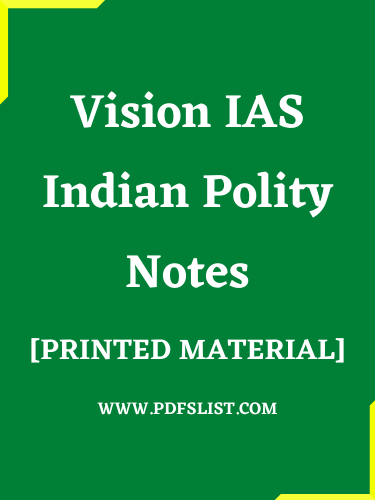 Vision IAS Polity Notes PDF