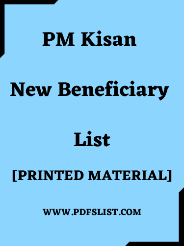 pmkisan.gov.in PM Kisan New Beneficiary List