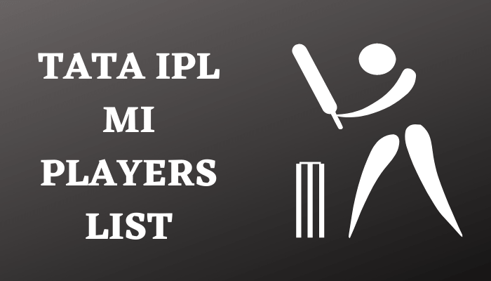 TATA IPL 2022 MI Full Squad Players List PDF Download
