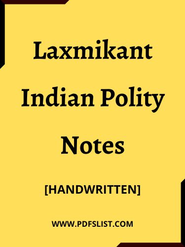 Laxmikant Indian Polity Handwritten Notes PDF