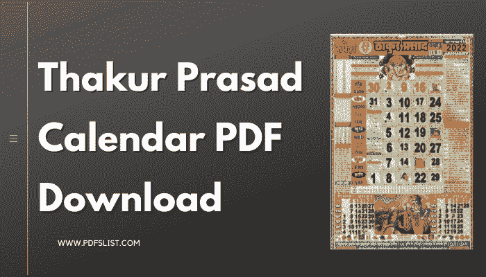 Download Rupesh Thakur Prasad Calendar 2022 PDF (पंचांग )