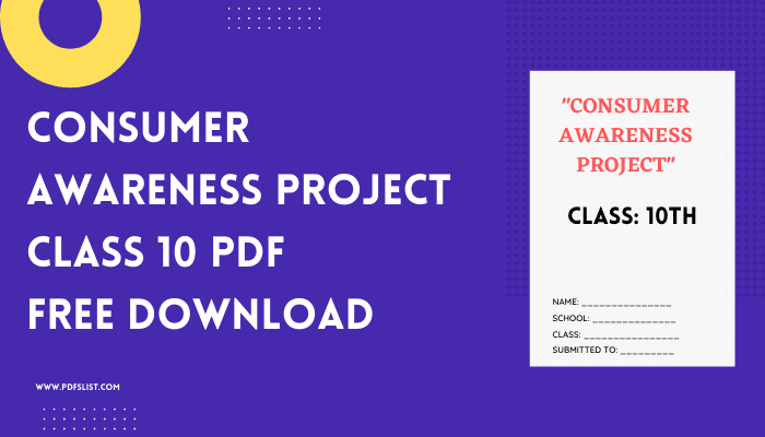 Consumer Awareness Project Class 10 PDF: Rights of Consumer Social Science